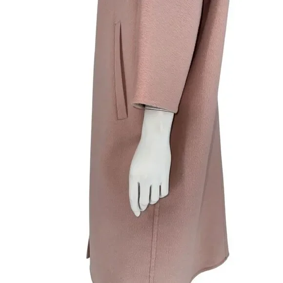 Prada Blush Pink Alpaca-Blend Cocoon Coat – Size IT 36